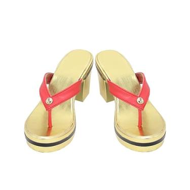 Imagem de COSGOGO Anime Game Genshin Impact Belzebul Cosplay Sapatos Halloween Raiden Ei Outfit Mulheres Raiden Shogun Cosplay Shoes Role Play, Azul, 9.5