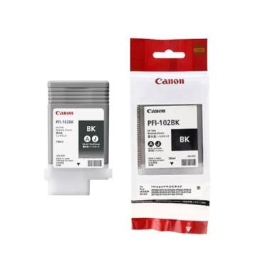 Imagem de Canon Cartucho de tinta PFI-102BK 0895B001 IPF500 IPF510 IPF600 IPF605 IPF650 IPF700 IPF765 (preto) em embalagem de varejo