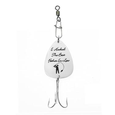Imagem de predolo Chaveiro de Pesca Gancho Isca de Pesca, Chaveiro Do Dia Dos Pais, Presente Do Pescador para O Amante Da Pesca Homem Avô Aniversário Ano Novo, estilo B