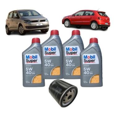 Imagem de kit Troca de Óleo Volkswagen - Mobil 5w40 e Filtro de óleo