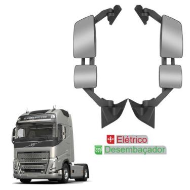 Imagem de Jogo Espelho Retrovisor para Volvo FH 2015 a 2021 Elétrico - Fabbof