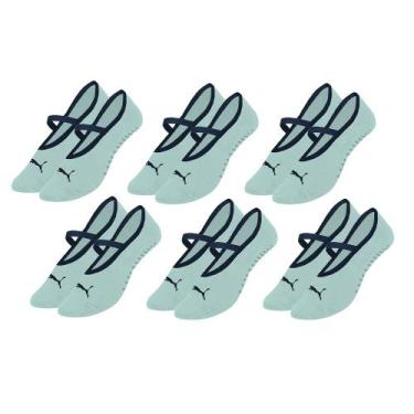 Imagem de 6 Pares De Meias Femininas Para Pilates Antiderrapante Sapatilha - Sel