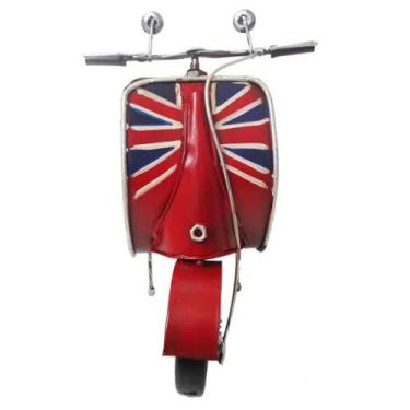 Imagem de Moto Londres Modelo Vespa Vintage Retro De Metal Fundido - AB MIDIA