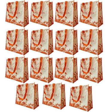 Imagem de Bolsa Ecobag Kit 15 Uni Sacola De Ombro Retornavel Mercado Compras Fei