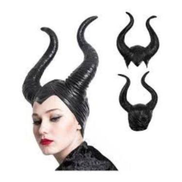 Imagem de Máscara Touca Malévola Chifre Maleficent Feminina Cor Preto - MHR