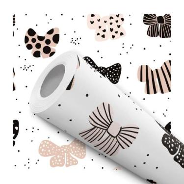 Imagem de Papel De Parede Adesivo Lavável Laços Menina Infantil 10m - Deliquadro