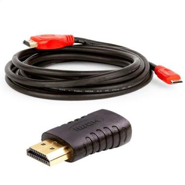 Imagem de Cabo HDMI para Mini HDMI + Adaptador - 5 Metros - CIRILO CABOS