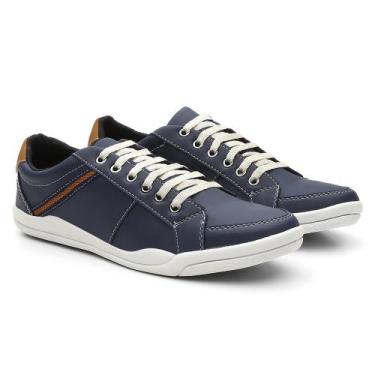 Imagem de Sapatênis Casual M&d Store com Cadarço Sola Reta Detalhe Lateral e Cos