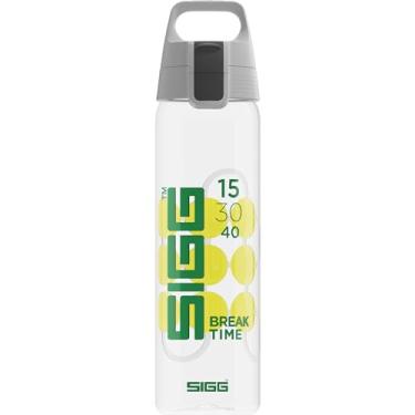 Imagem de Sigg Garrafa de água transparente Tritan Renew – Total Clear ONE MyPlanet Tennis – Adequada para bebidas carbonatadas – pode ser lavada na lava-louças – com coador de frutas – à prova de vazamento e