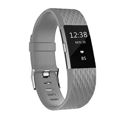 Imagem de Pulseiras de substituição para Fitbit Charge 2, pulseiras clássicas de silicone ajustáveis para Fitbit Charge 2, mulheres e homens