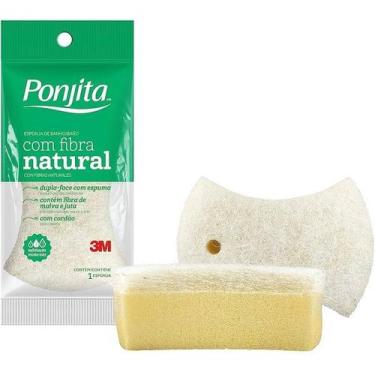 Imagem de Esponja de Banho com Fibra Natural Dupla Face Ponjita - 3M