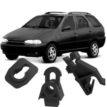 Imagem de Kit Grampos Presilhas para Haste Vareta do Capô Palio Weekend G1 97 98