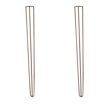 Imagem de Kit 2 Pés de Metal 90 CM Hairpin Legs Aparador e Mesa de Canto Bronze 