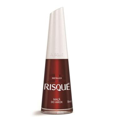 Imagem de Esmalte Metalizado Maçã do Amor 8ml - Risque, Vermelho, 8ml
