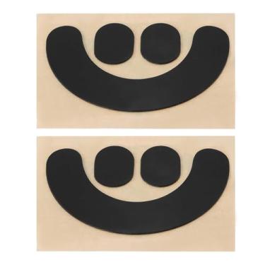 Imagem de SING F LTD 2 peças Mouse Feet Mouse Skatez Gaming Mouse Feet Replacement Gaming Mouse Anti-Alip Pad Compatível com SteelSeries Rival 3 Preto