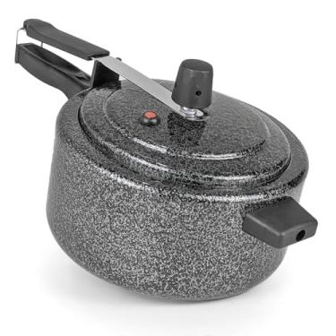 Imagem de Panela De Pressão 3 Litros Polida Ótima Pressao Capacidade 3L Panelas Testada pelo Inmetro Segura e Durável (Panela de Pressão Preta Craqueada)