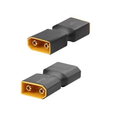 Imagem de QIANRENON XT30 macho para XT30 macho para modelo XT30 macho conector de bateria extensor 15A XT30 adaptador de extensão de bateria Li para fonte de alimentação externa, modelo de barco RC modelo de