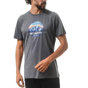 Imagem de Camiseta GG Masculina Columbia Branca Algodão Manga Curta