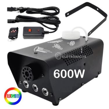 Imagem de Maquina De Fumaça 600W Profissional 3 Leds Rgb Variação de Cores LKY5 