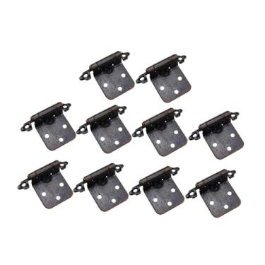 Imagem de Bothyi 10pcs de fechamento de dobra o armário de cozinha dobradiças de mola de mola de mola de mobiliário acessórios de hardware de mobília de armário pesado, Vermelho Antigo