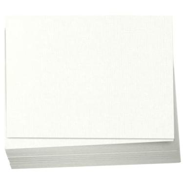 Imagem de Hamilco Cartolina de linho natural 12 x 17 cm, cartolina em branco, cartolina, 36 kg, embalagem com 100