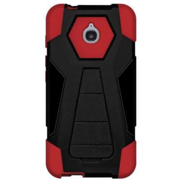 Imagem de AMZER Capa híbrida com suporte de camada dupla para Alcatel Acquire, Dawn, Streak - Preto/Vermelho