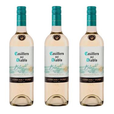 Imagem de Vinho Branco Meio Seco Casillero del Diablo Belight Sauvignon Blanc Garrafa 750ml com 3 unidades