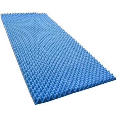 Imagem de Colchão Tipo Caixa De Ovo Luckspuma - Solteiro - D28 - Azul