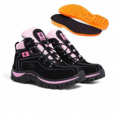 Imagem de Coturno Feminino Adventure Couro Legítimo + Palmilha Gel Conforto Tota