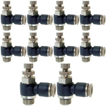 Imagem de 10 CONEXÃO REGULADOR DE FLUXO ENGATE ROSCA 1/4 X TUBO 8mm - AKME