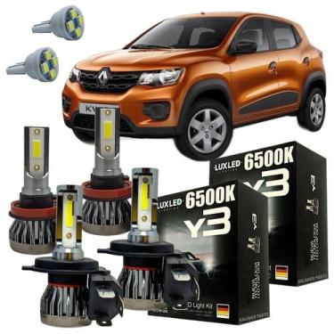 Imagem de Kit Lâmpadas Ultra Led Renault Kwid Alto Baixo Milha T10 Led - LUXLED