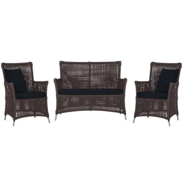 Imagem de  Jogo Sofá e 2 Poltronas de Área Igapó Alumínio