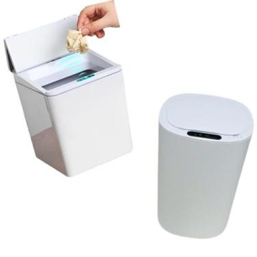 Imagem de Kit Lixeira 6L + 10L Automática C/Sensor Inteligente Cozinha Banheiro 