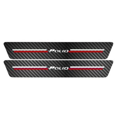 Imagem de Kit Soleira Protetora Porta Premium Red Carbono Palio 2 PT  - Jhow Ade