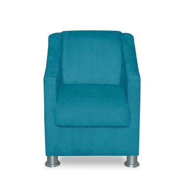 Imagem de Mini Poltrona Cadeira Infantil Tilla De Criança Suede Azul Tiffany