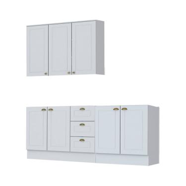 Imagem de Cozinha Modulada 3 Peças Com Tampo Henn Americana Branco