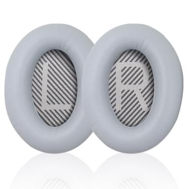 Imagem de HAOMUK Almofadas De Reposição Para Fones Ouvido Bose Quietcomfort 35 E Quiet Comfort Ii, Protetores Auriculares Qc35/Qc35Ii/25/15 Qc2/Ae2 Ae2I Ae2W Sound Link/Sound True Grey