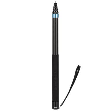 Imagem de Rukkawwa Bastão de selfie de fibra de carbono invisível longo estendido de 3,0 m para câmeras Insta360 x5 Insta 360 x4 x3 x2 x one rs (azul)