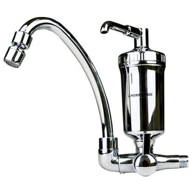 Imagem de Torneira de Cozinha Parede Pop com Filtro Purificador de Água ABS Cromada Hidrofiltros