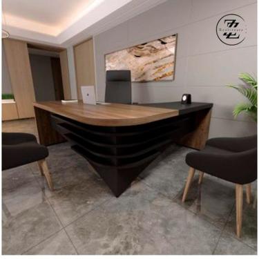 Imagem de Mesa tamburato diretor ii le - charuto/preto 6099 - Artany