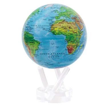 Imagem de MOVA Globe – Blue Relief Map 4.5” | Solar-Powered Rotating World Globe with Terrain Detail | No Batteries or Cords | Elegant Desk Décor or Educational Gift