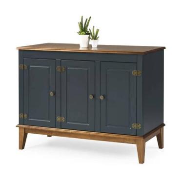 Imagem de Buffet Antoine 3 Portas Azul Petróleo 114cm - 67875 - Sun House