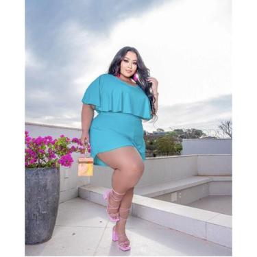 Imagem de Conjunto Jade Short cropped Ciganinha Feminino Ombro A ombro Plus Size