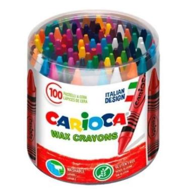 Imagem de Giz de cera cx 100un 08mm carioca wax 9726, 3