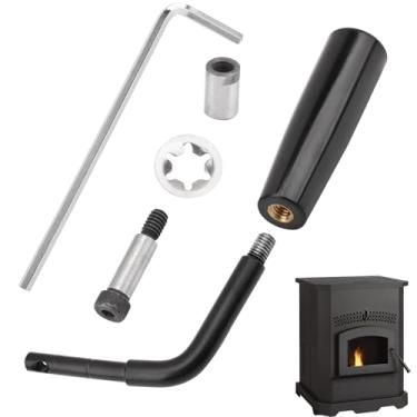 Imagem de SRV7093-024D Conjunto de maçaneta de porta compatível com Pel-Pro & Plea-sant Hearth Fogão a pellets para Pel-pro PP60 PP60-B PP130 PP130-B PP70 PP150 PPC90 TSC90 para agradável lareira PH35PS