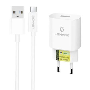 Imagem de Kit Carregador Compatível Com LG K71 _ Cabo Tipo C e Fonte - LEHMOX