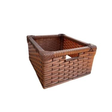 Imagem de Cesto Organizador,Caixa de Armazenamento Multiuso, Cesto de Fibra SintéTica 30x25x15,5 (Tipo Gaveta)(Indiano B)
