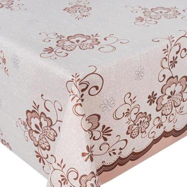 Imagem de Toalha de Mesa Cozinha de Plástico PVC Térmico Para 4 6 e 8 Lugares Várias Estampas Impermeável(CLÁSSICA,6 Lugares)
