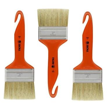 Imagem de Kit 3unid Pincel Cerda Branca 3'' Tigre 696