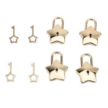 Imagem de Haofy Cadeado Em Forma de Estrela Cadeado de Segurança para Livros Multifuncionais de Liga de Zinco para Gabinete Estrela Pequeno Com Chave para Joias Lovely Star Lock para (Tipo 1)
